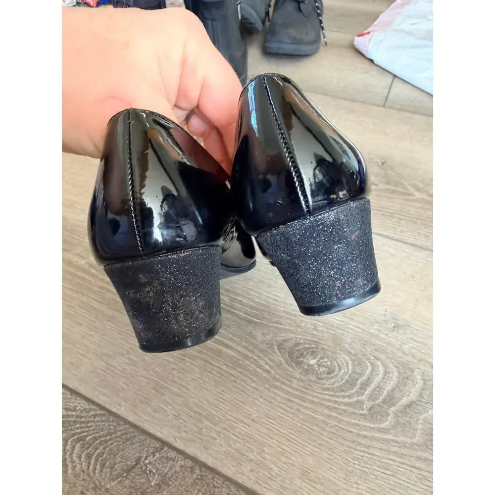 American Eagle Girls' Ari Black Patent Mary Jane Shoes